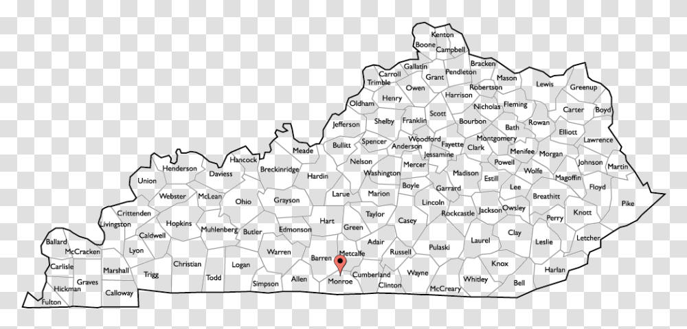 Tompkinsville News The 2012 0426 Map Of Kentucky With Counties, Nature, Outdoors, Land, Plot Transparent Png