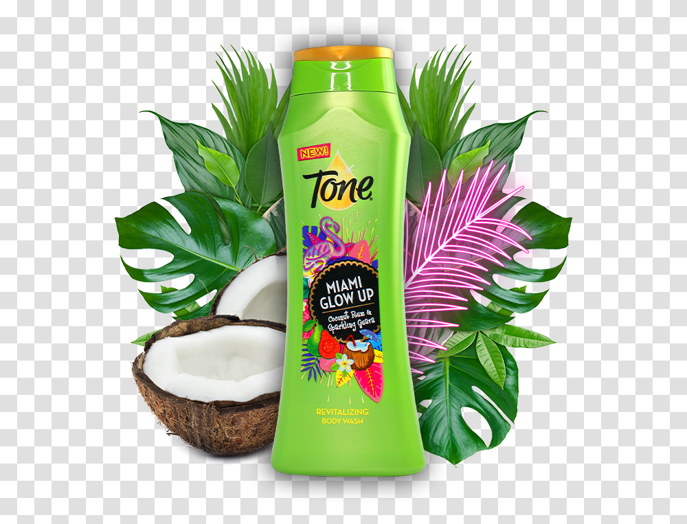 Tone Miami Glow Up, Plant, Bottle, Nut, Vegetable Transparent Png