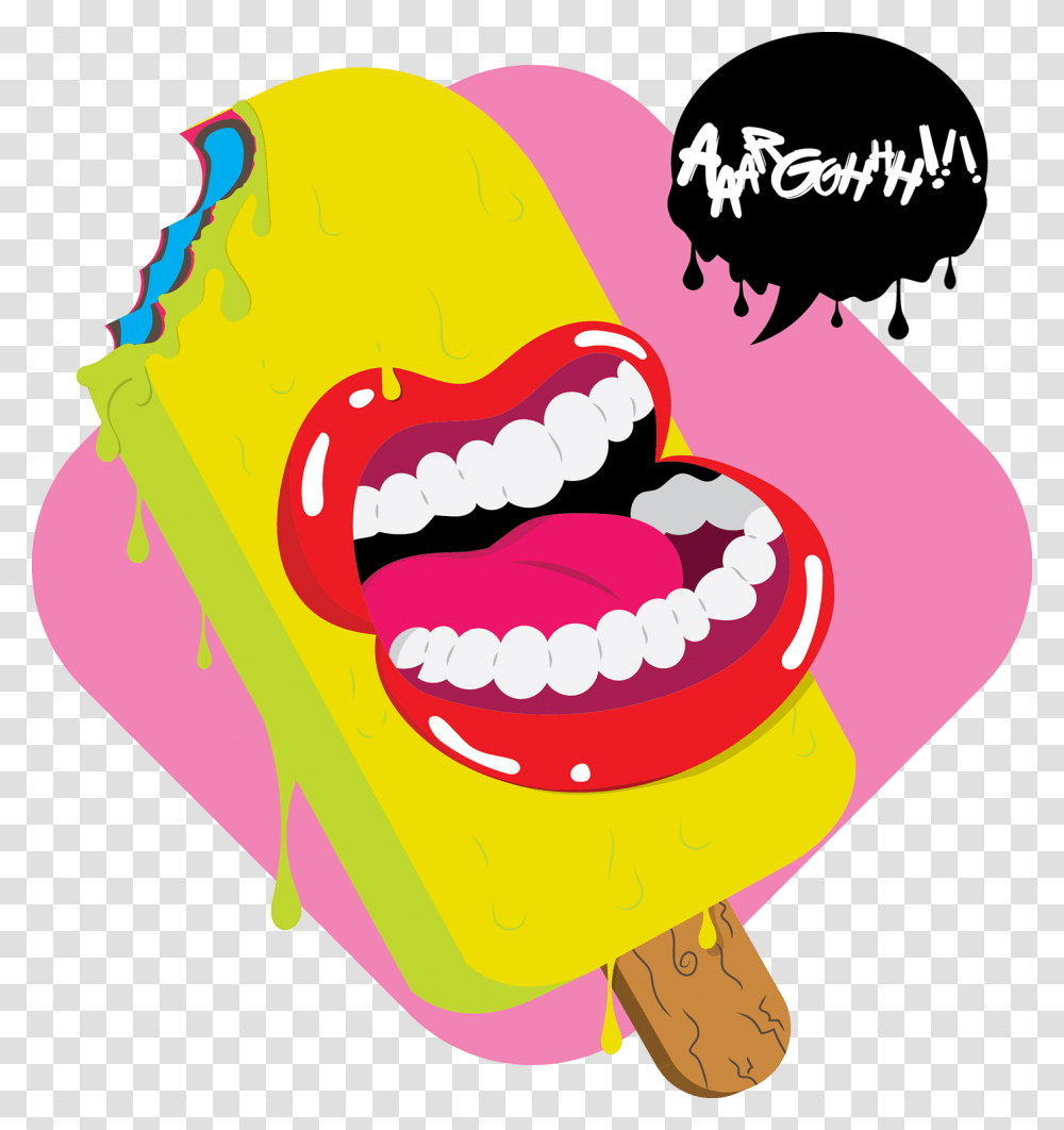 Tongue Clip Fun Vector Black And White Clip Art, Mouth, Ice Pop, Teeth, Sweets Transparent Png