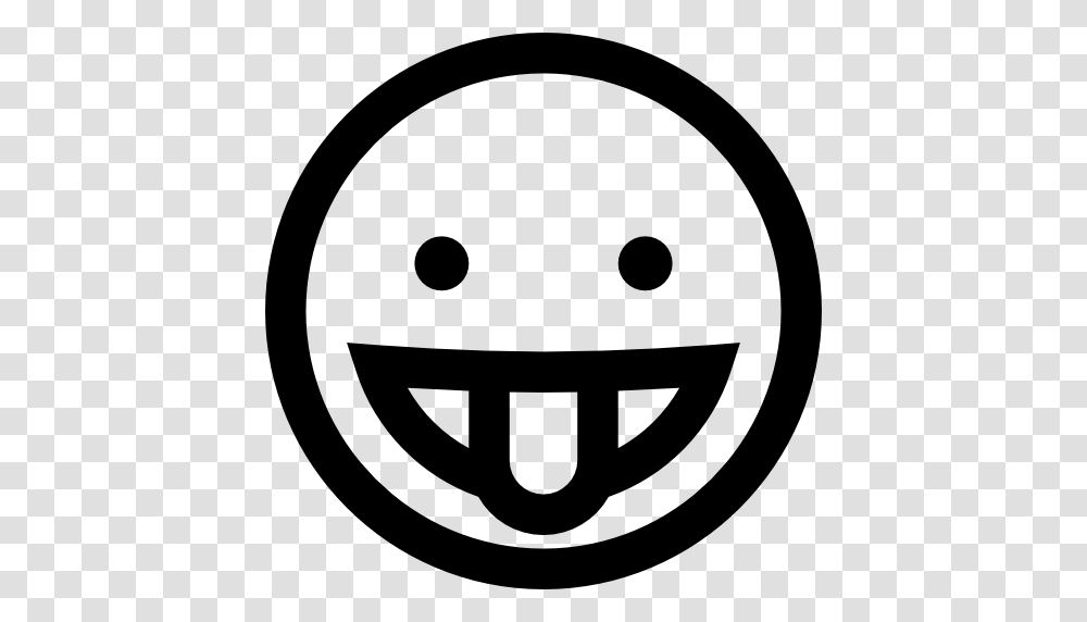 Tongue Emoticons Emoji Feelings Smileys Icon, Logo, Trademark, Stencil Transparent Png