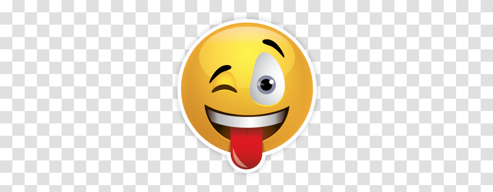 Tongue Face Emoticon Group With Items, Label Transparent Png