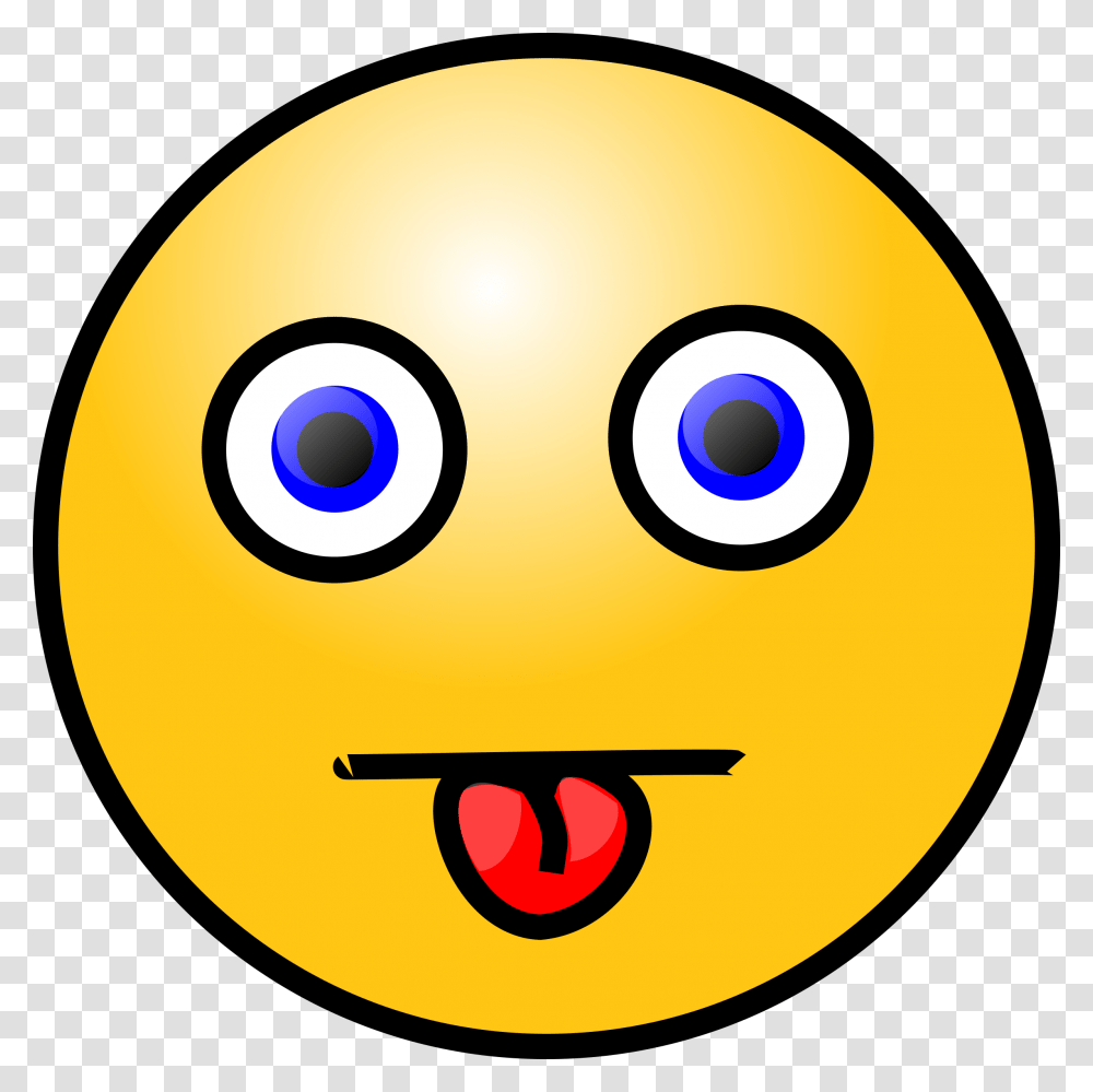 Tongue Out Cartoon Smiley Face No Background, Label, Pac Man Transparent Png