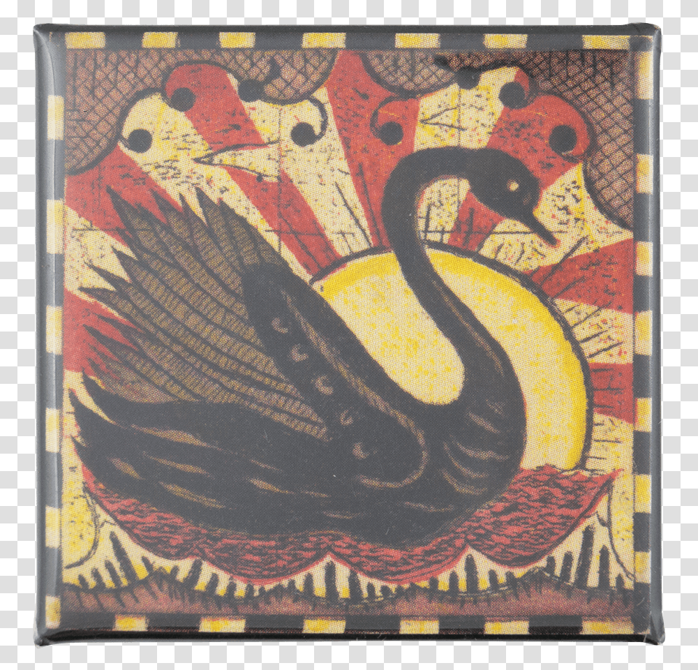 Tony Fitzpatrick Black Swan Art Button Museum Black Swan, Rug, Bird, Animal, Advertisement Transparent Png