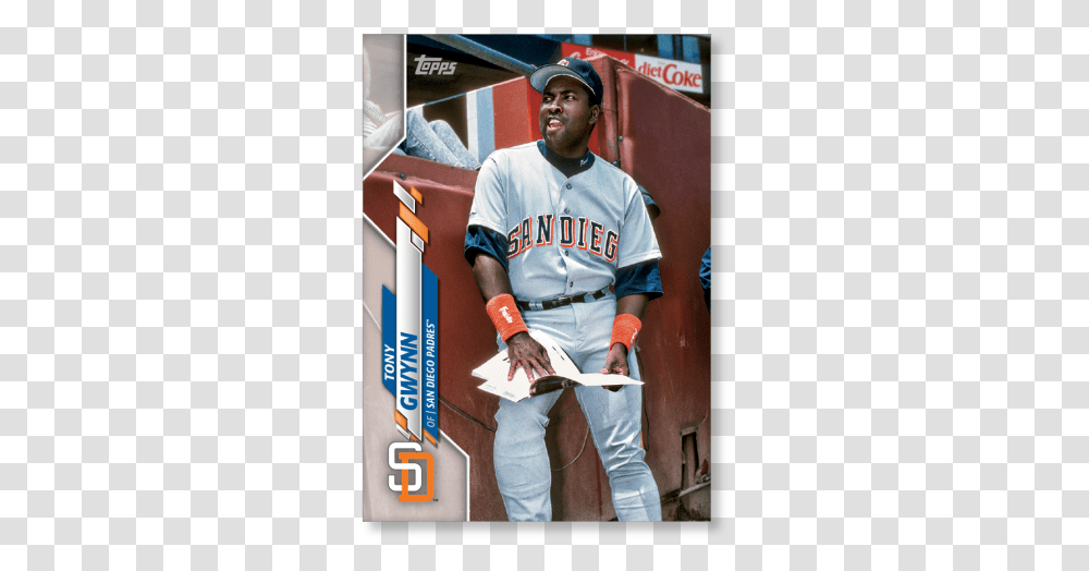 Tony Gwynn 2020 Topps Series 1 Base Card Short Prints Banner, Person, People, Athlete Transparent Png