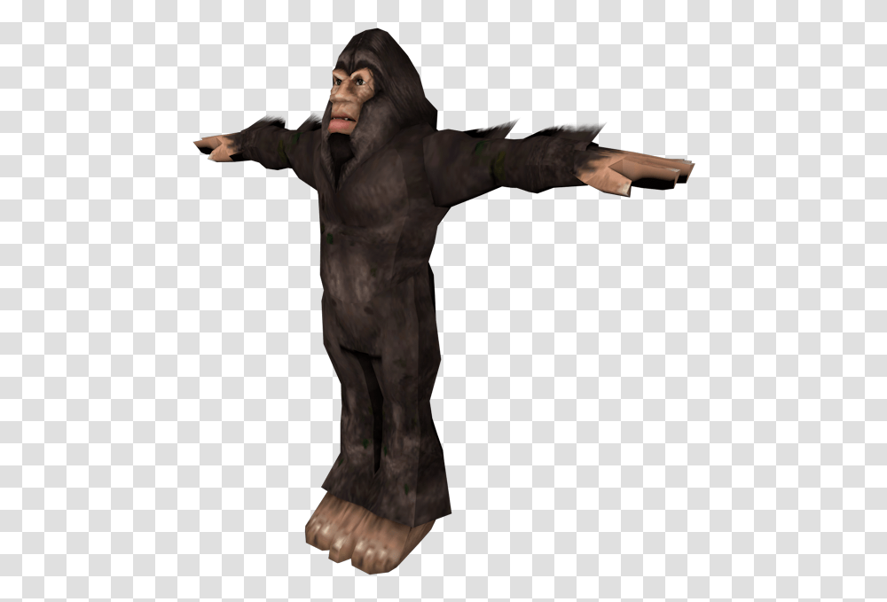 Tony Hawk Gorilla Bigfoot Background, Person, Outdoors, Nature, Figurine Transparent Png