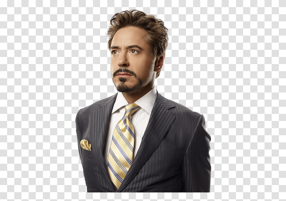 Tony Stark, Tie, Accessories, Suit, Overcoat Transparent Png