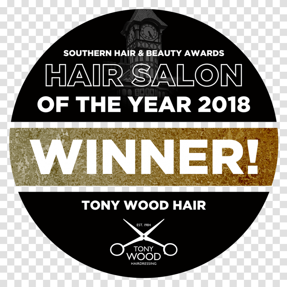 Tony Wood Hair Southern Hair And Beauty Awards Salon Label, Poster, Advertisement, Flyer, Paper Transparent Png