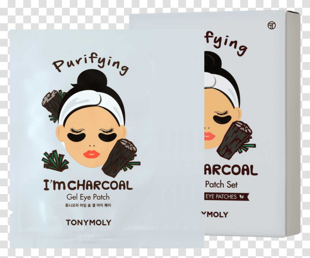 Tonymoly Charcoal Gel Eye Patch, Advertisement, Word, Poster, Label Transparent Png