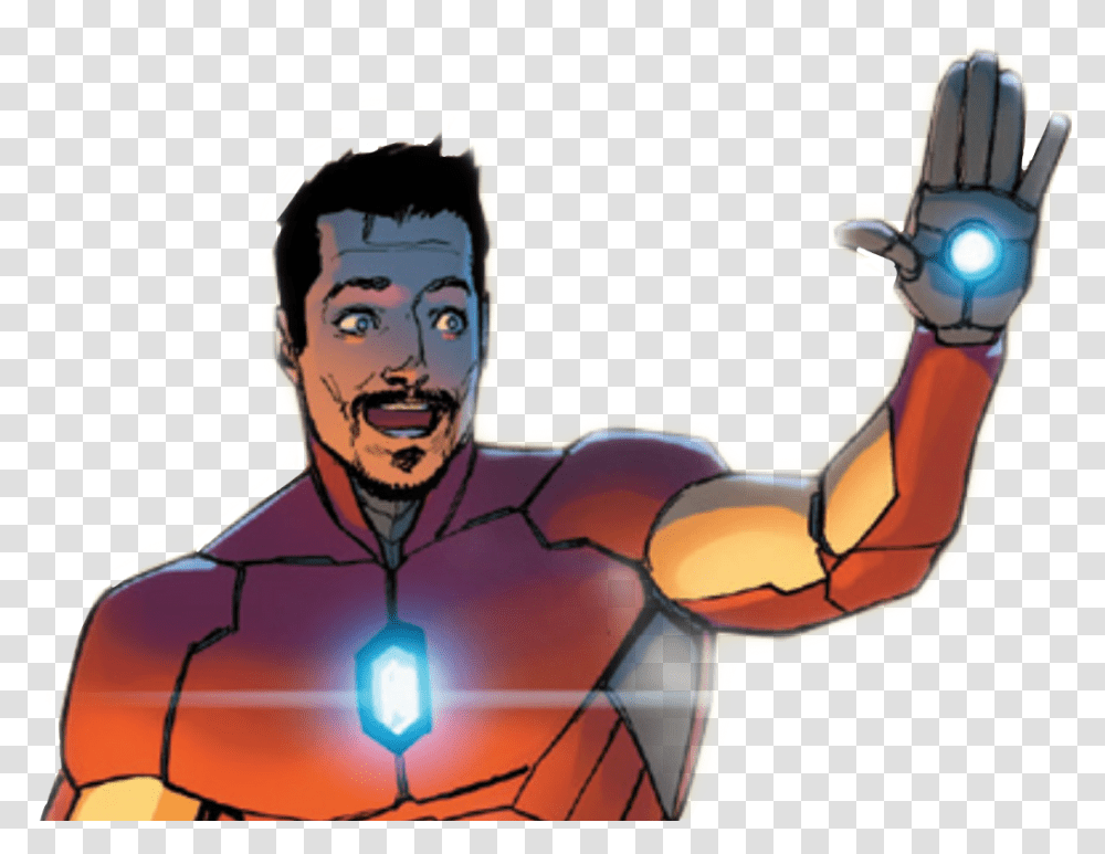 Tonystark Tony Stark Comics Comic Sticker Tony Stark, Person, Human, Hand, Arm Transparent Png