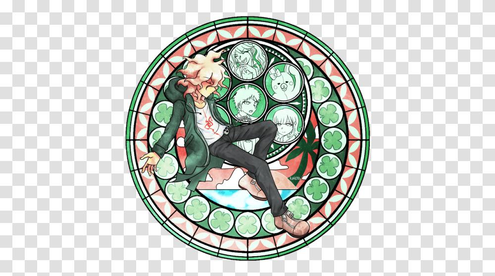 Too Lazy To Be Komaeda's Kh Stained Glass Hinata Ver Kingdom Hearts Stained Glass, Person, Human Transparent Png