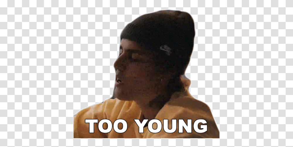 Too Young Justin Bieber Gif Photo Caption, Face, Person, Human, Head Transparent Png