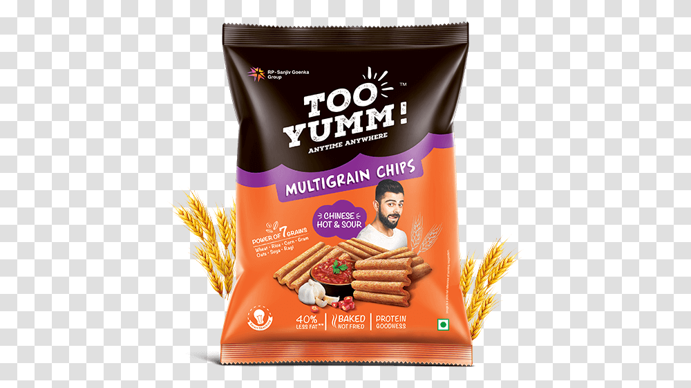 Too Yumm Multigrain Chips, Food, Hot Dog, Person, Book Transparent Png