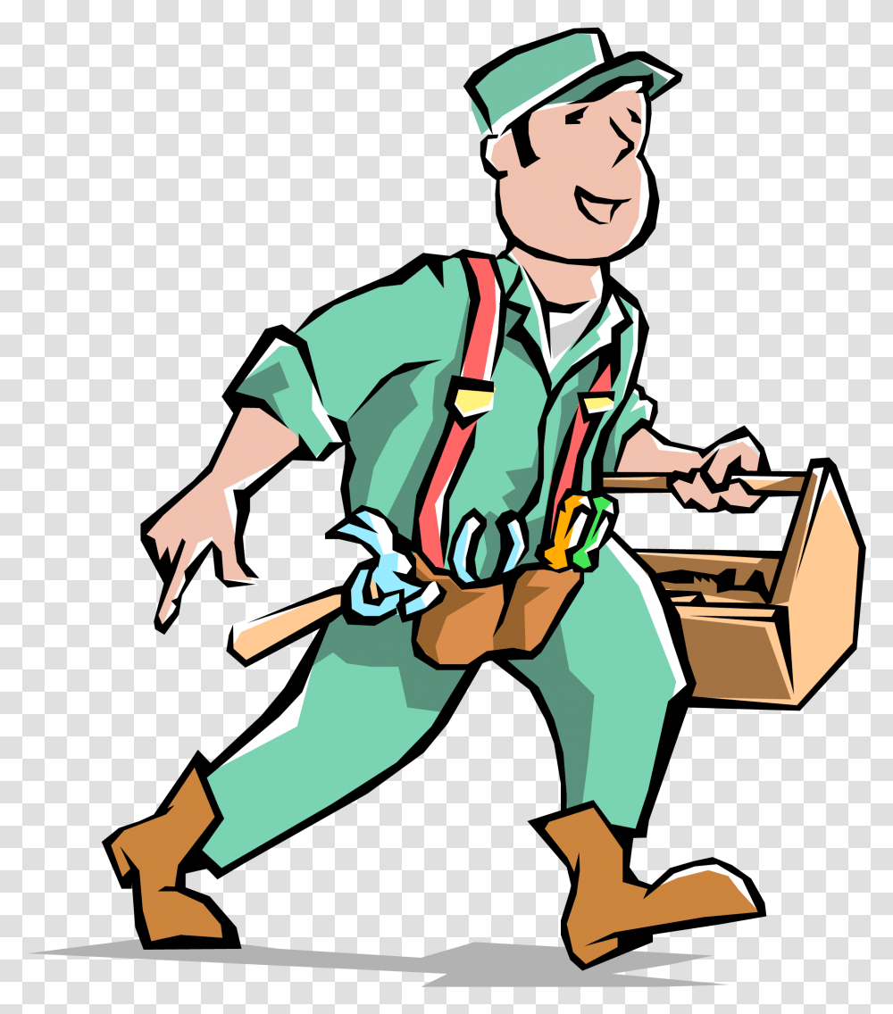Tool Belt Maintenance Man Clipart, Person, Human, Elf, Box Transparent Png