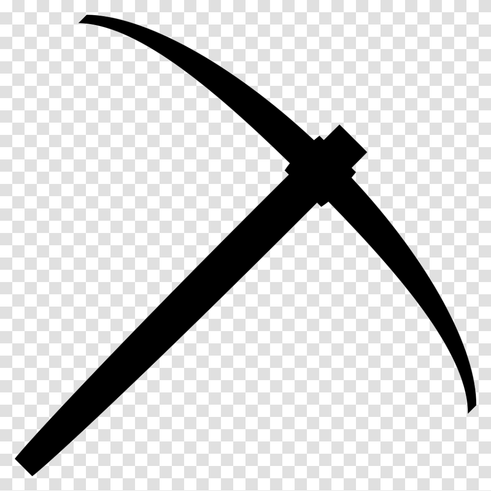 Tool Black And White Pickaxe Clipart, Mattock, Hoe, Silhouette Transparent Png