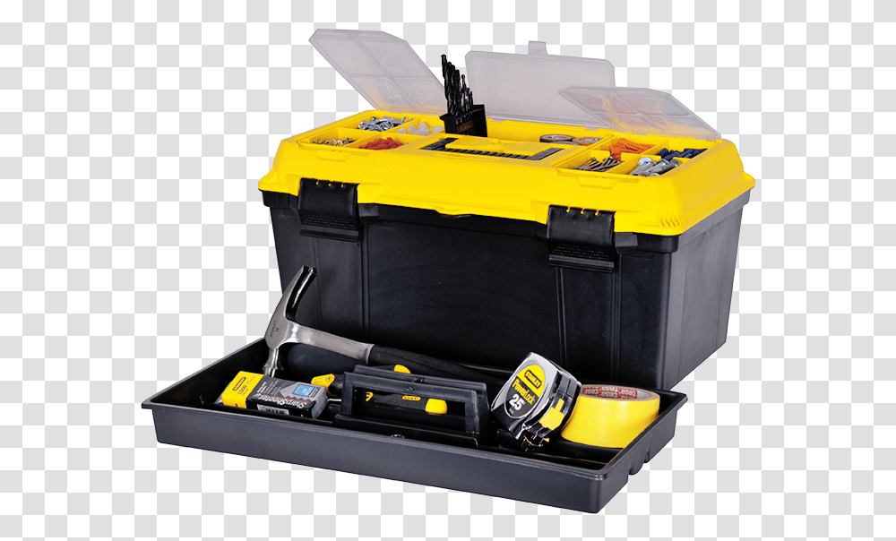 Tool Box Stanley Plastic Tool Box, Machine, Treasure, Appliance, Power Drill Transparent Png