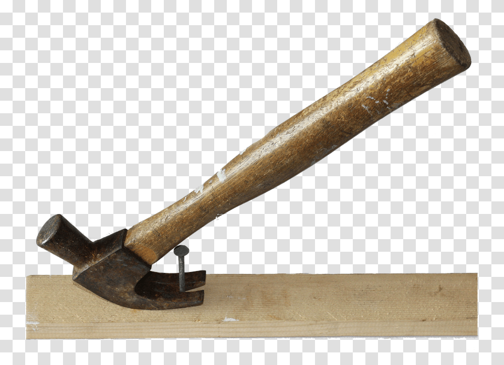 Tool Hammer Nail Wood Foreground Pull Repair Antique Tool, Axe, Mallet Transparent Png