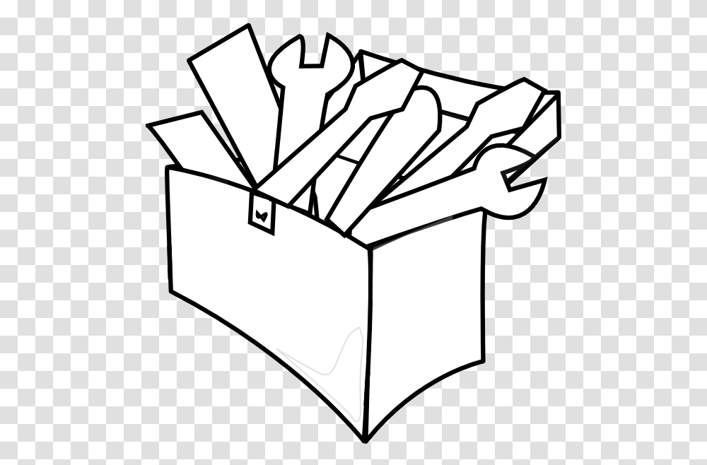 Toolbox Black And White, Carton, Cardboard, Bag Transparent Png