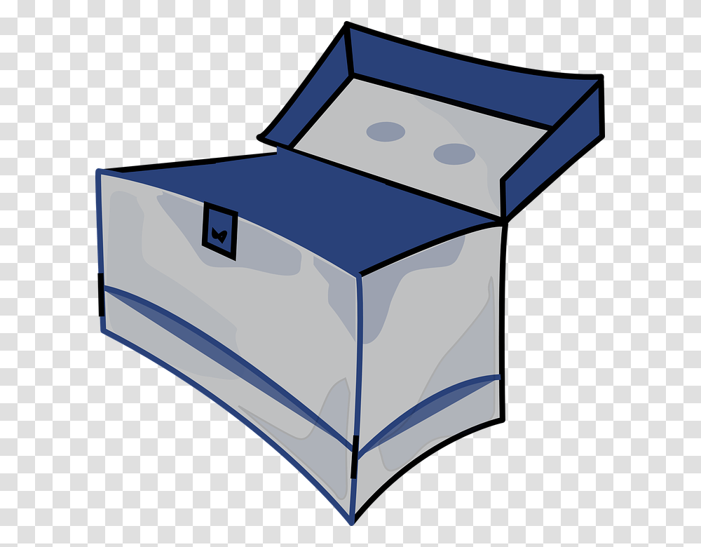 Toolbox Metal Open Empty Locker Blue Grey, Cardboard, Carton, Mailbox, Letterbox Transparent Png
