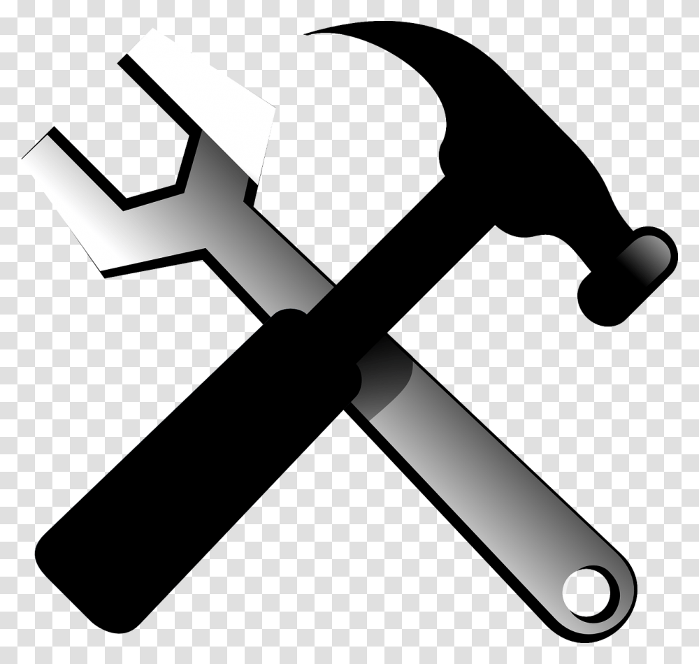 Tools Hammer Wrench Hammer And Wrench Crossed, Weapon, Weaponry, Spear Transparent Png
