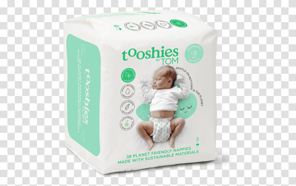Tooshies By Tom Nappies, Diaper, Person, Human, Baby Transparent Png