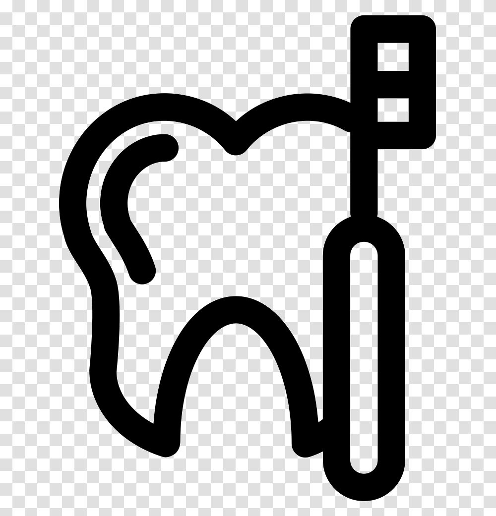 Tooth And Dentist Tool Outlines Dentistry Icon, Stencil, Heart, Logo Transparent Png