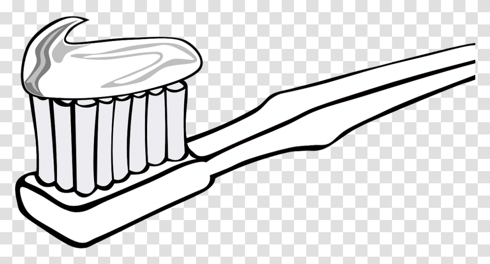 Tooth Brush Clip Art Toothbrush Clipart Black And White, Tool, Toothpaste Transparent Png