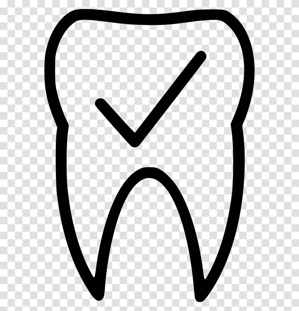 Tooth Teeth Ok Check Human Tooth, Logo, Trademark, Stencil Transparent Png