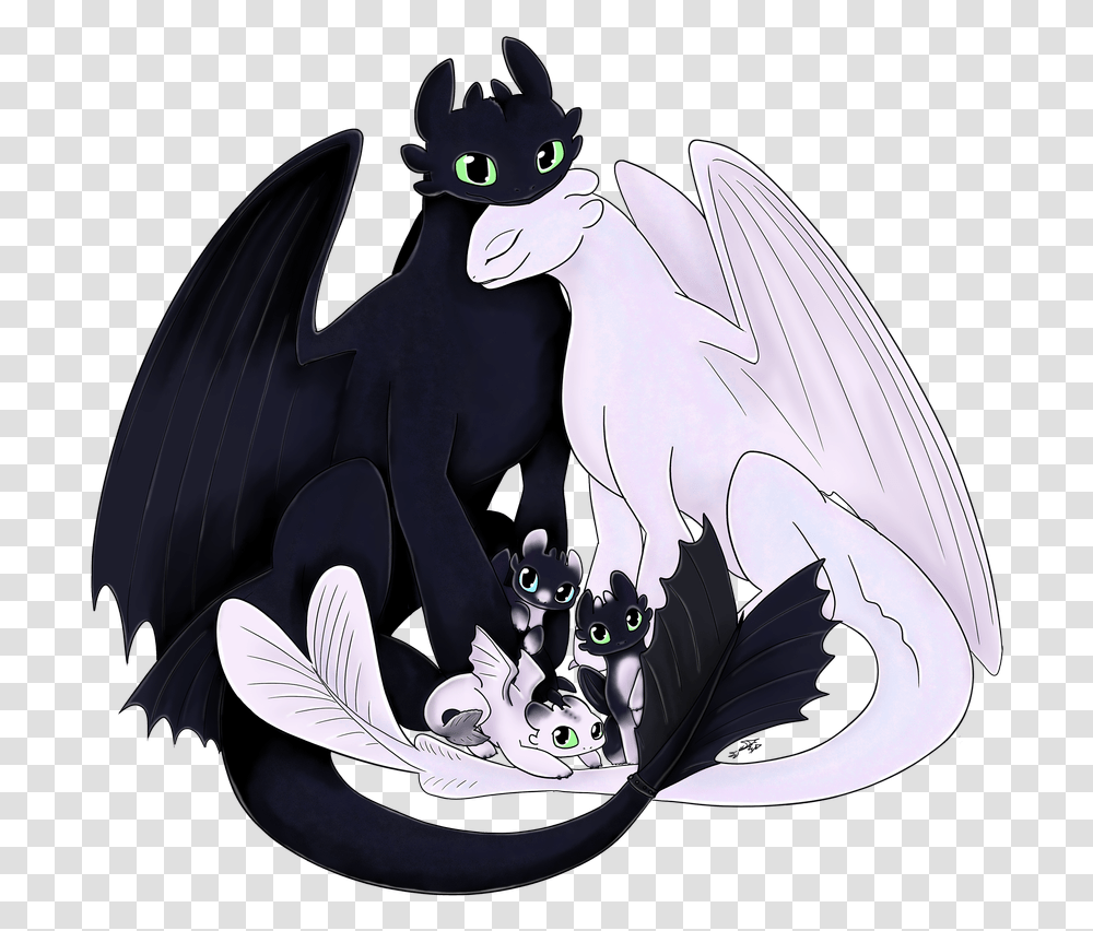 Toothless Family, Statue, Sculpture, Ornament Transparent Png