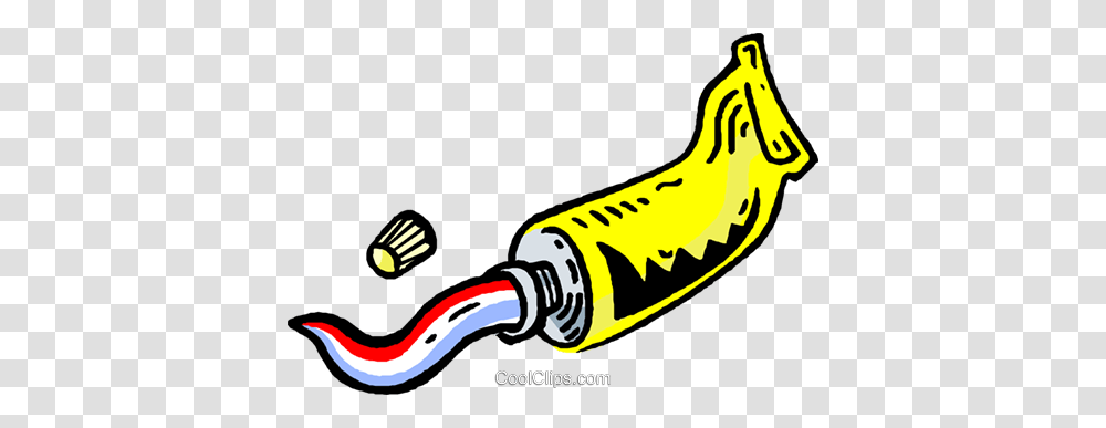 Toothpaste Royalty Free Vector Clip Art Illustration, Plant, Banana, Fruit, Food Transparent Png