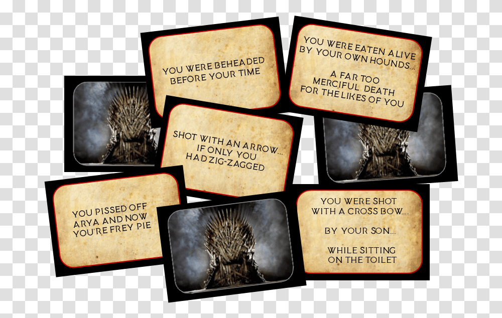 Top 10 Game Of Thrones Party Games Artifact, Text, Mammal, Animal, Paper Transparent Png