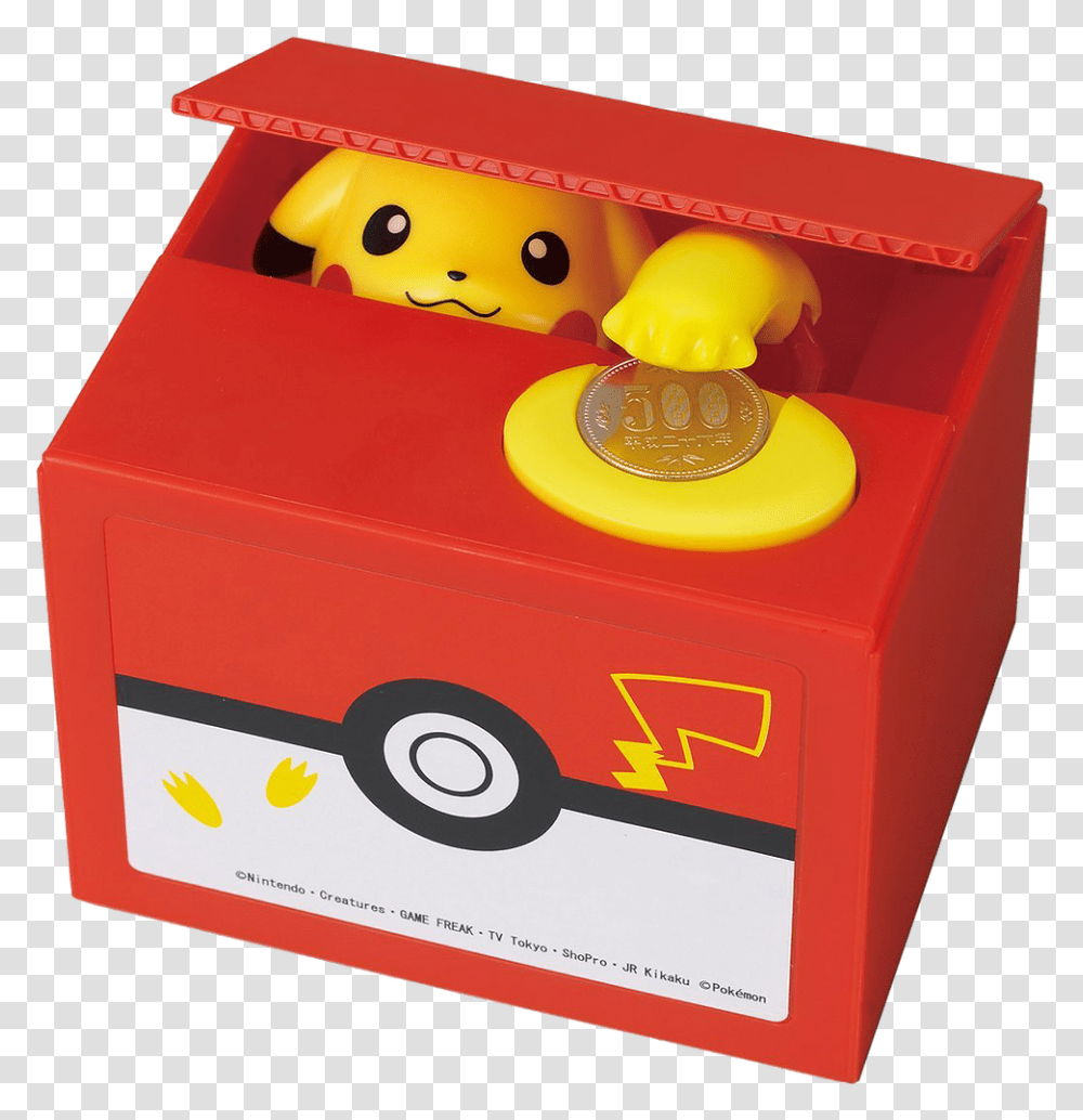 Top 10 Pokemon Gifts Of 2018 Pikachu Coin Bank, Box, Food, Furniture Transparent Png