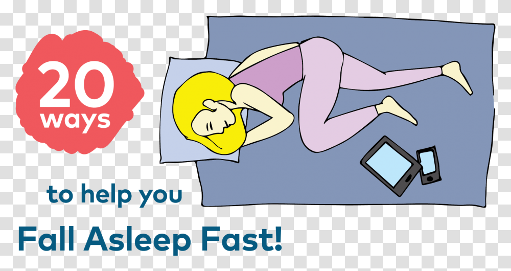 Top 20 Ways To Help You Fall Sleep Fast Cartoon, Poster, Advertisement Transparent Png