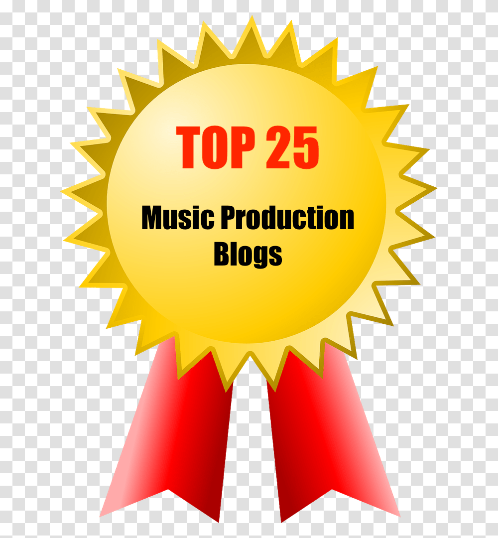 Top 25 Music Production Blogs Image Certificate Clip Art, Gold, Gold Medal, Trophy, Outdoors Transparent Png