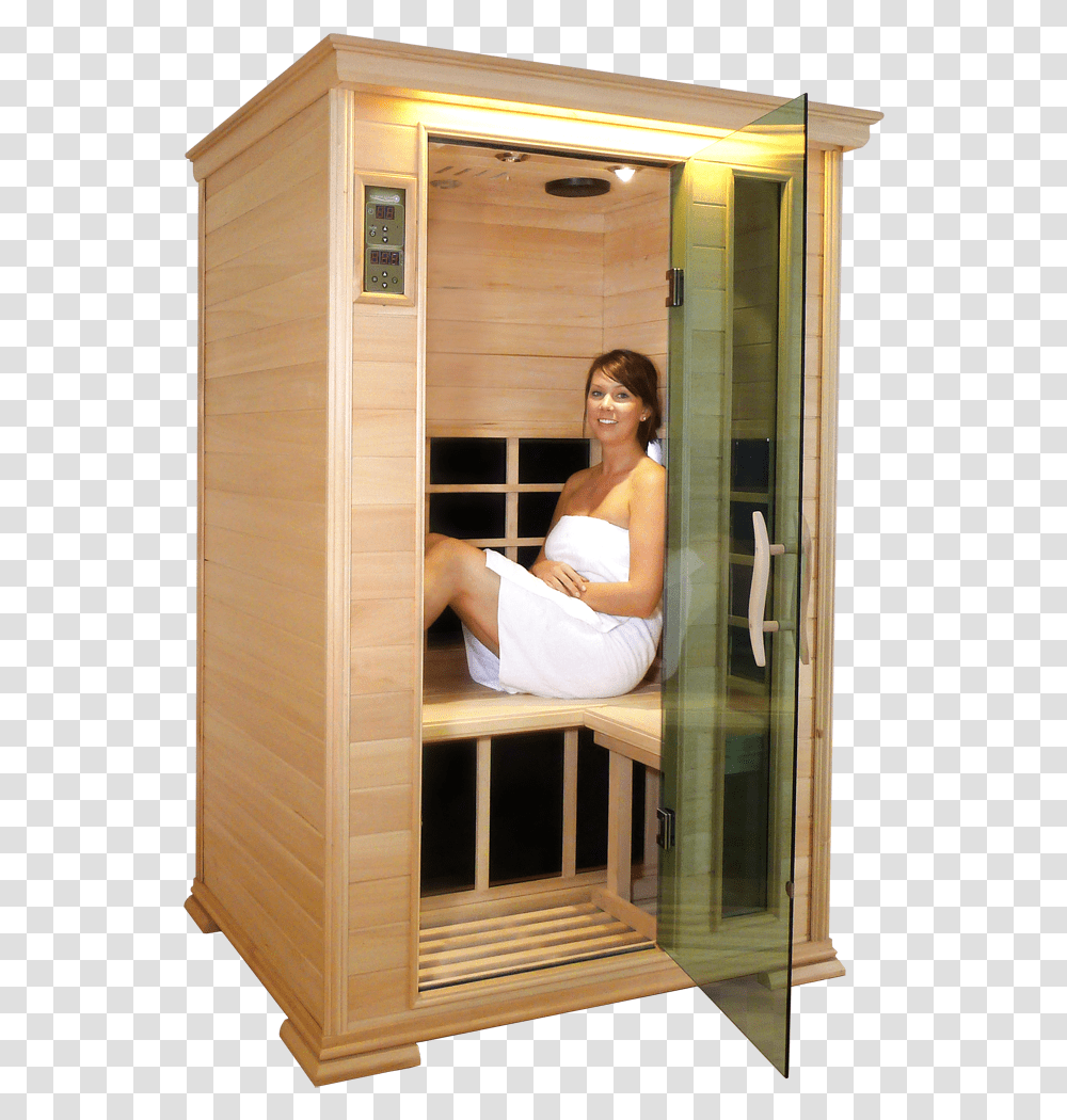 Top 3 Best Value Infrared Saunas PictureTitle Top Infrared Sauna Sauna, Furniture, Person, Human, Door Transparent Png