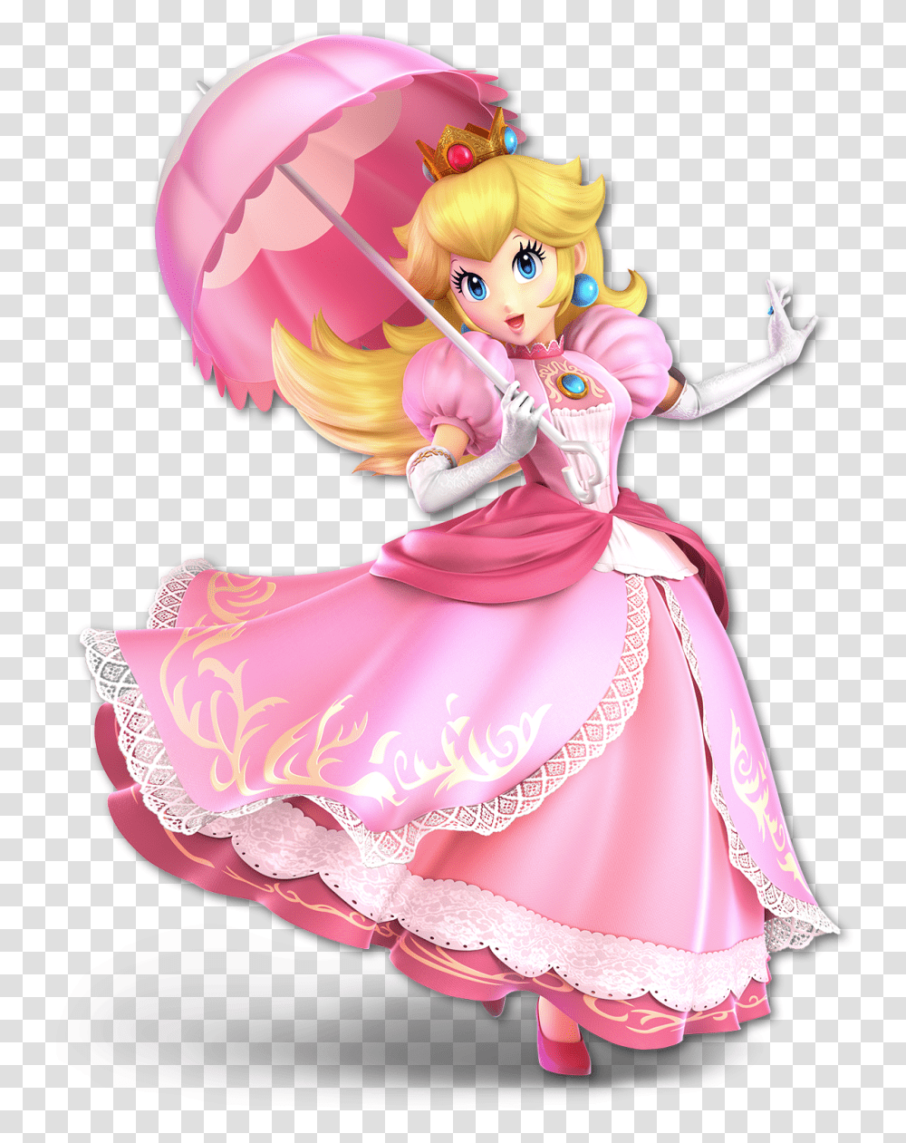 Top 50 Hottest Girls In Video Games Levelskip Peach Super Smash Bros Ultimate, Figurine, Doll, Toy, Art Transparent Png