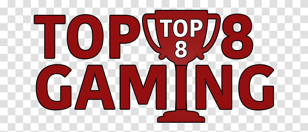 Top 8 Gaming, Sign, Logo, Trademark Transparent Png