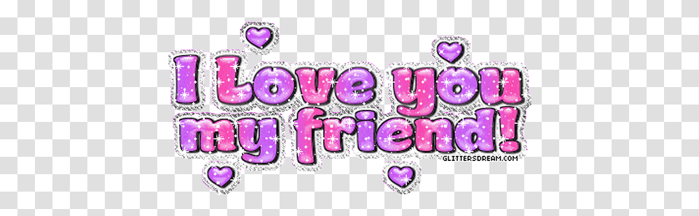 Top Buddy Amigo Fie Stickers For Android & Ios Gfycat Love You Friend Gif, Purple, Text, Alphabet, Urban Transparent Png
