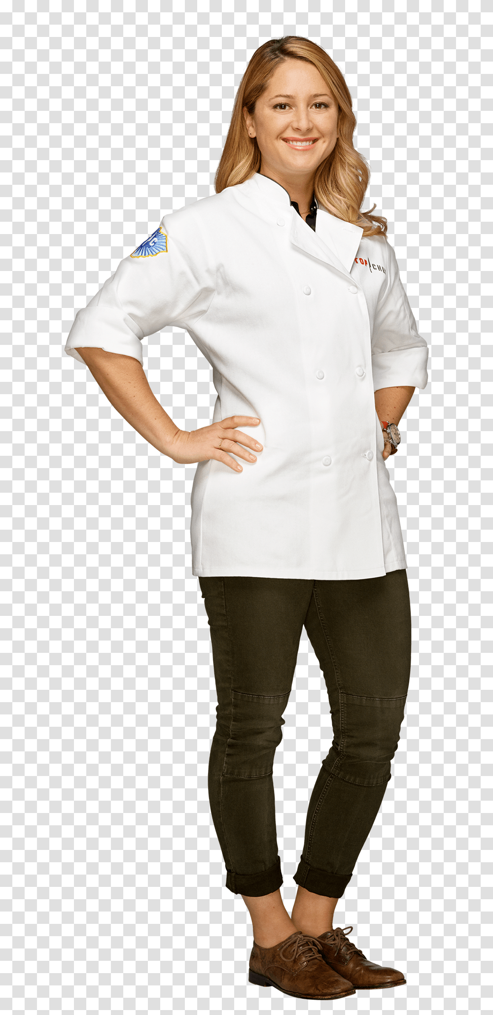Top Chef Brooke Williamson, Lab Coat, Person, Sleeve Transparent Png