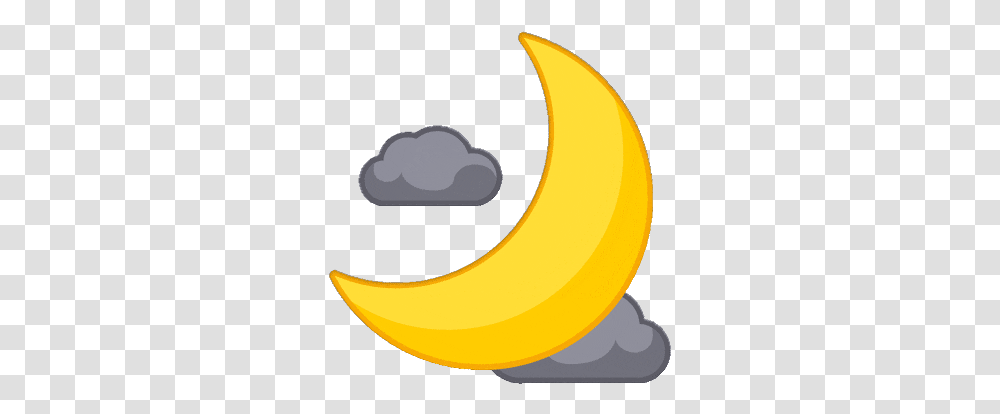 Top Crescent Moon Stickers For Android & Ios Gfycat Animated Moon Clipart Gif, Banana, Fruit, Plant, Food Transparent Png