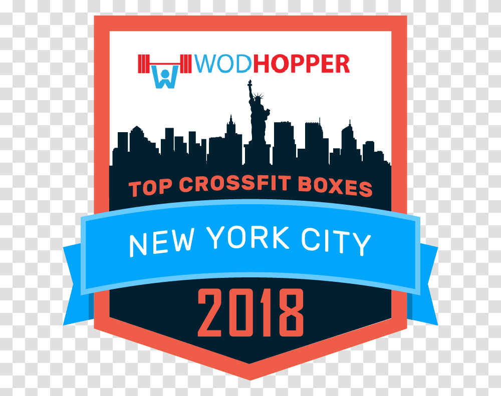 Top Crossfit Boxes In New York City Badge New York Skyline Clip Art, Poster, Advertisement, Flyer, Paper Transparent Png