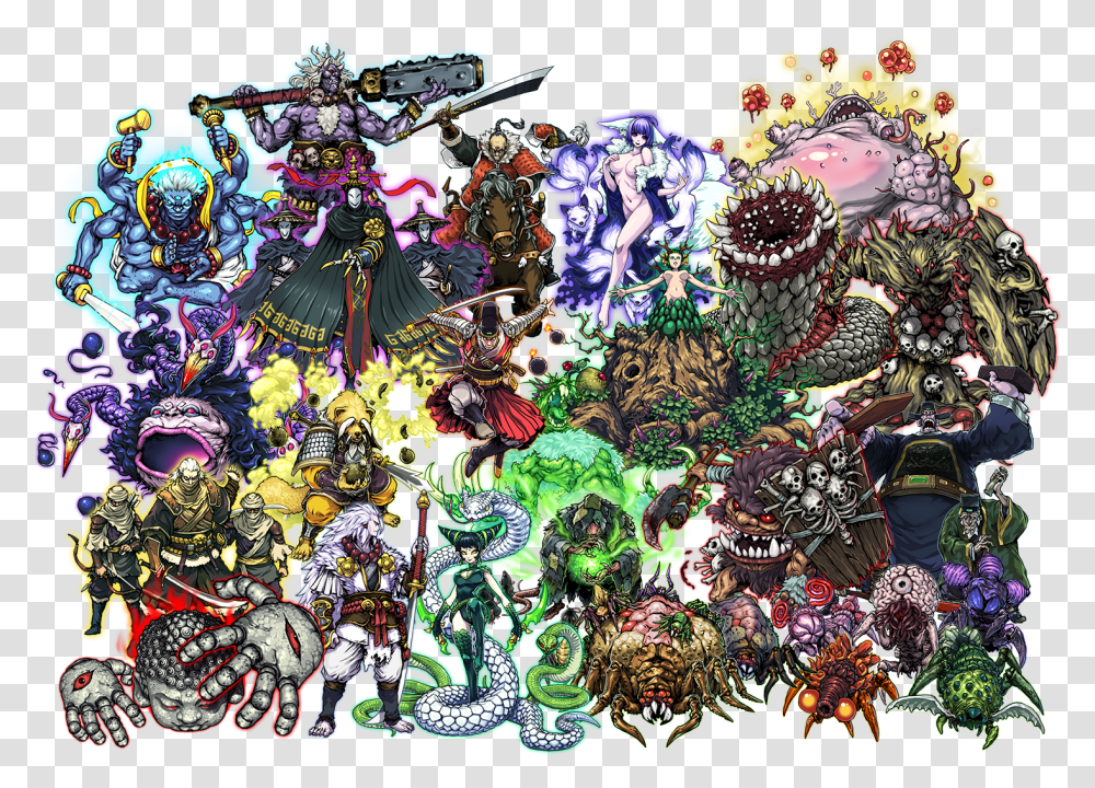 Top Down Action Roguelite Game Devil Slayer Raksasi Illustration, Ornament, Pattern, Fractal, Collage Transparent Png