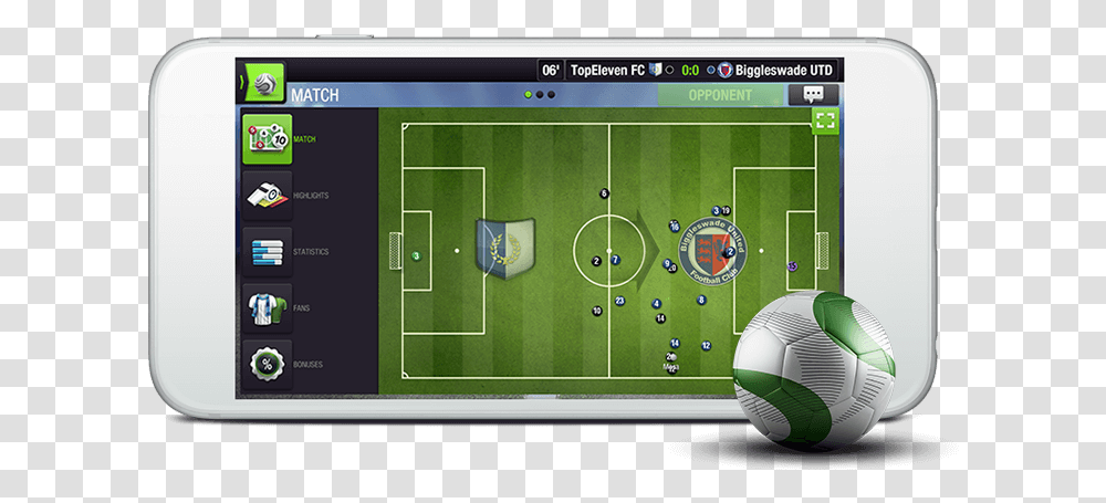 Top Eleven Be A Football Manager Top Eleven Football Manager, Monitor, Screen, Electronics, Sphere Transparent Png