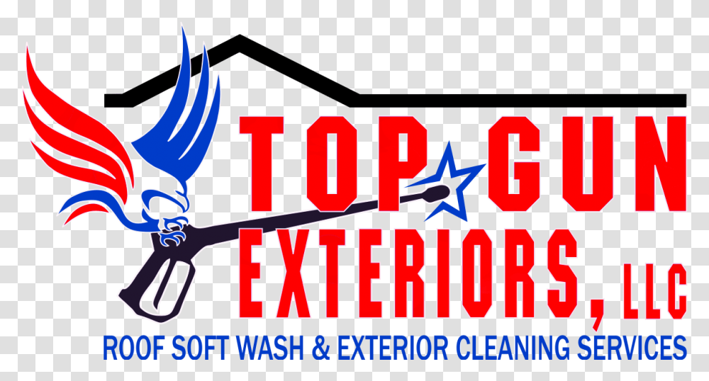 Top Gun Exteriors Llc Is A Locally Owned And Operated, Logo, Poster Transparent Png