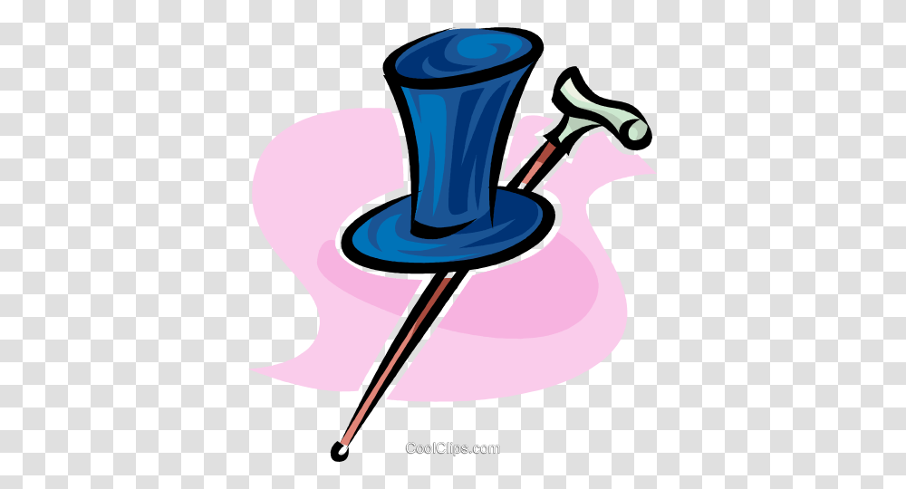 Top Hat And Walking Cane Royalty Free Vector Clip Art Illustration, Pin, Purple Transparent Png