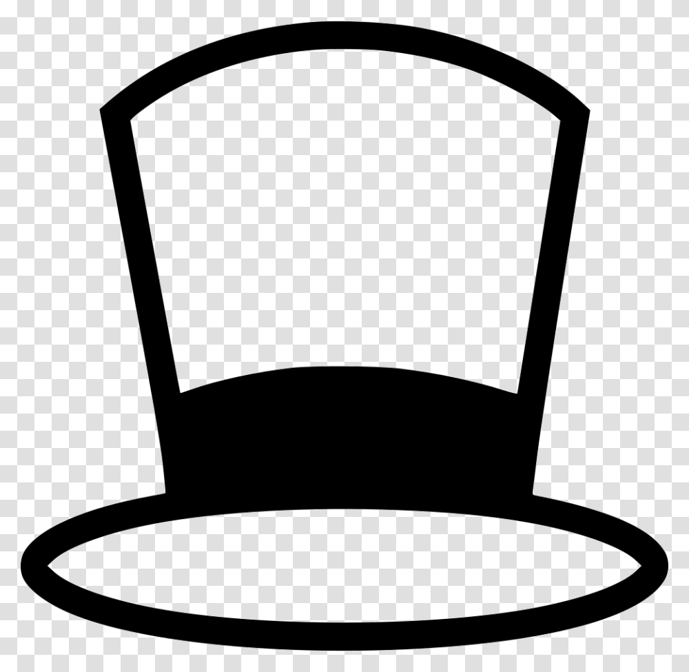 Top Hat Clipart Hat Black And White, Chair, Furniture, Pottery, Coffee Cup Transparent Png