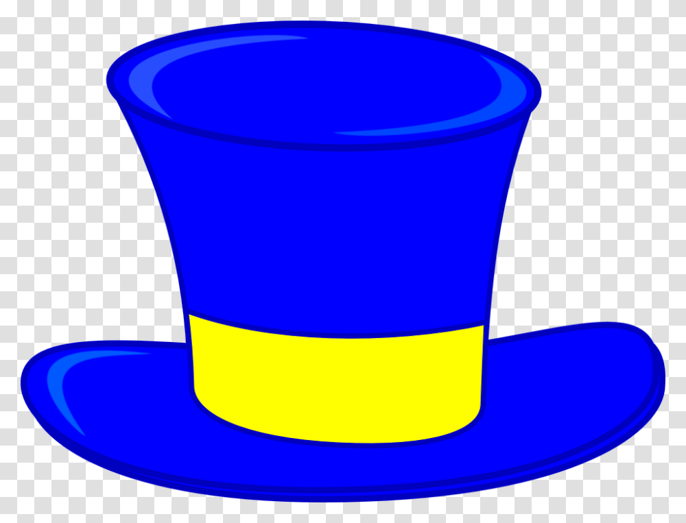 Top Hat Magic Show Costume Performance Wizard Blue Top Hat Clipart, Coffee Cup, Apparel, Tape Transparent Png