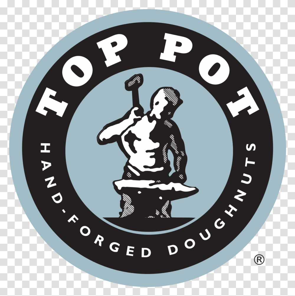 Top Pot Doughnuts Illustration, Logo, Symbol, Person, Label Transparent Png