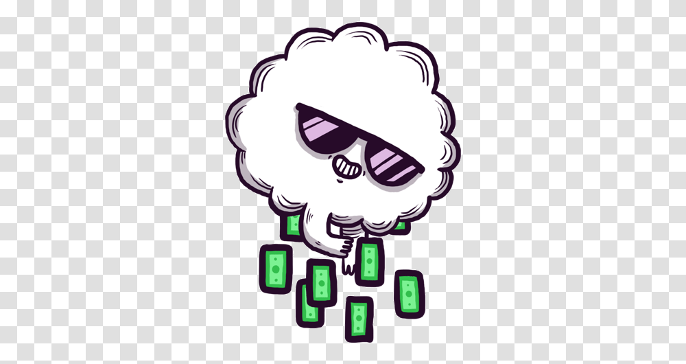 Top Raining Money Stickers For Android Cloud Raining Money Gif, Graphics, Art, Electronics, Pac Man Transparent Png