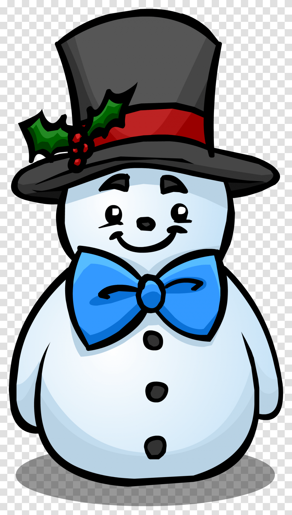 Top Snowman Club Penguin Top Hat For A Snowman, Tie, Accessories, Accessory, Necktie Transparent Png
