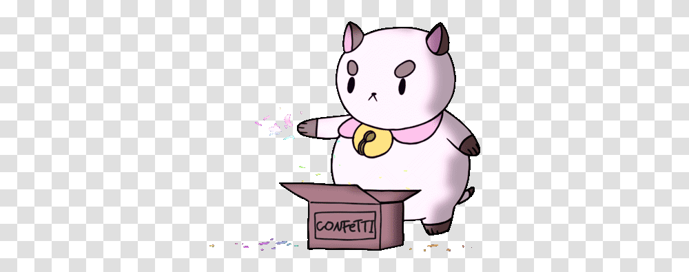 Top Throws Confetti Stickers For Bee Puppycat Happy Birthday, Audience, Crowd, Speech, Toy Transparent Png
